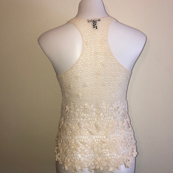 FANG Crochet Floral lace tank top size XS - Picture 4 of 5
